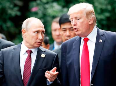 Russian President Vladimir Putin and US President Donald Trump.
