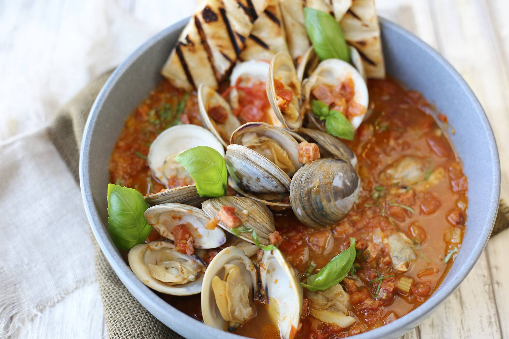 Cassolette de palourdes au chorizo