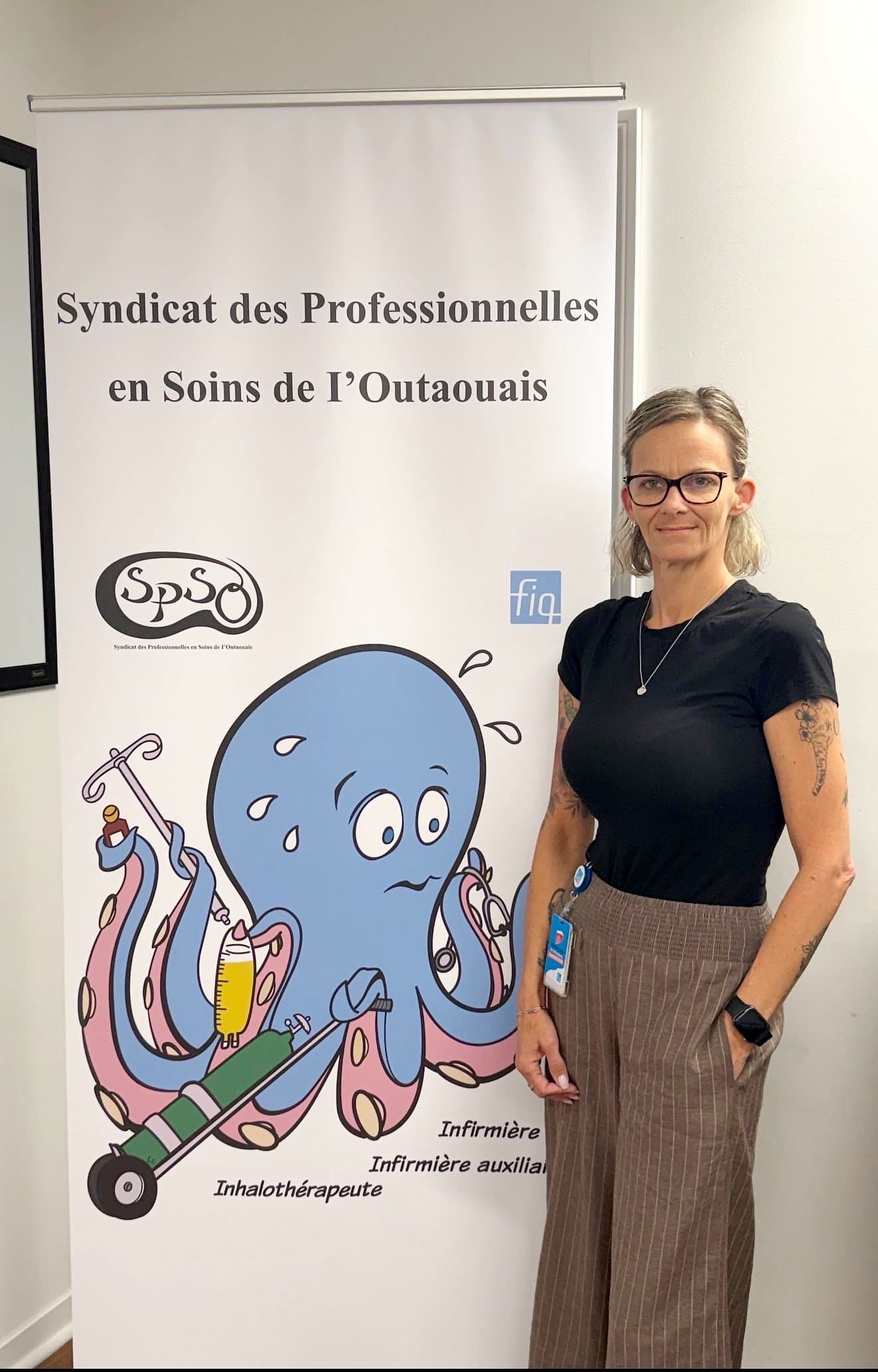 Karine D'Auteuil, présidente du Syndicat des professionnelles en soins de l'Outaouais.