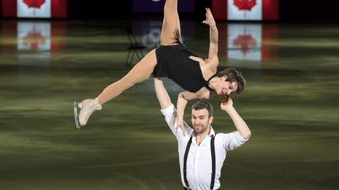 Meagan Duhamel and partner Eric Radford at the figure skating gala at the 2018 PyeongChang Games.
