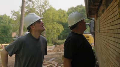 Jean-Philippe Perras at a construction site.