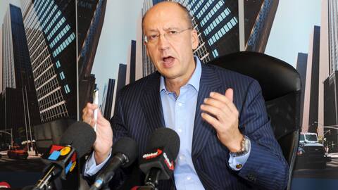 Stéphan Crétier, CEO of Garda World Security Corporation at a press briefing in September 2012 at the company's head office.