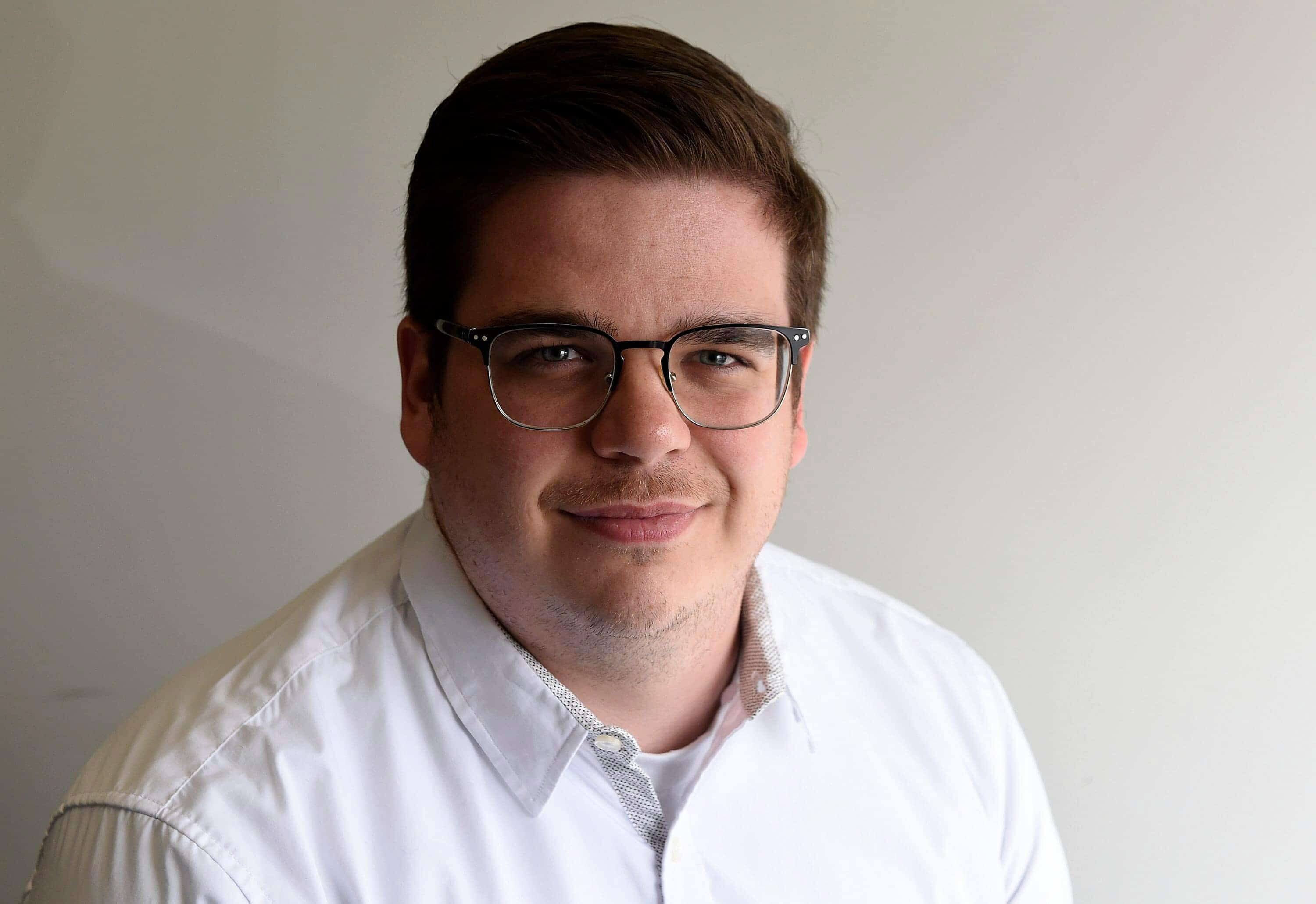 Logo du journaliste Pierre Paul Biron du Journal de Quebec, vendredi le 29 mars 2019. STEVENS LEBLANC/JOURNAL DE QUEBEC/AGENCE QMI)