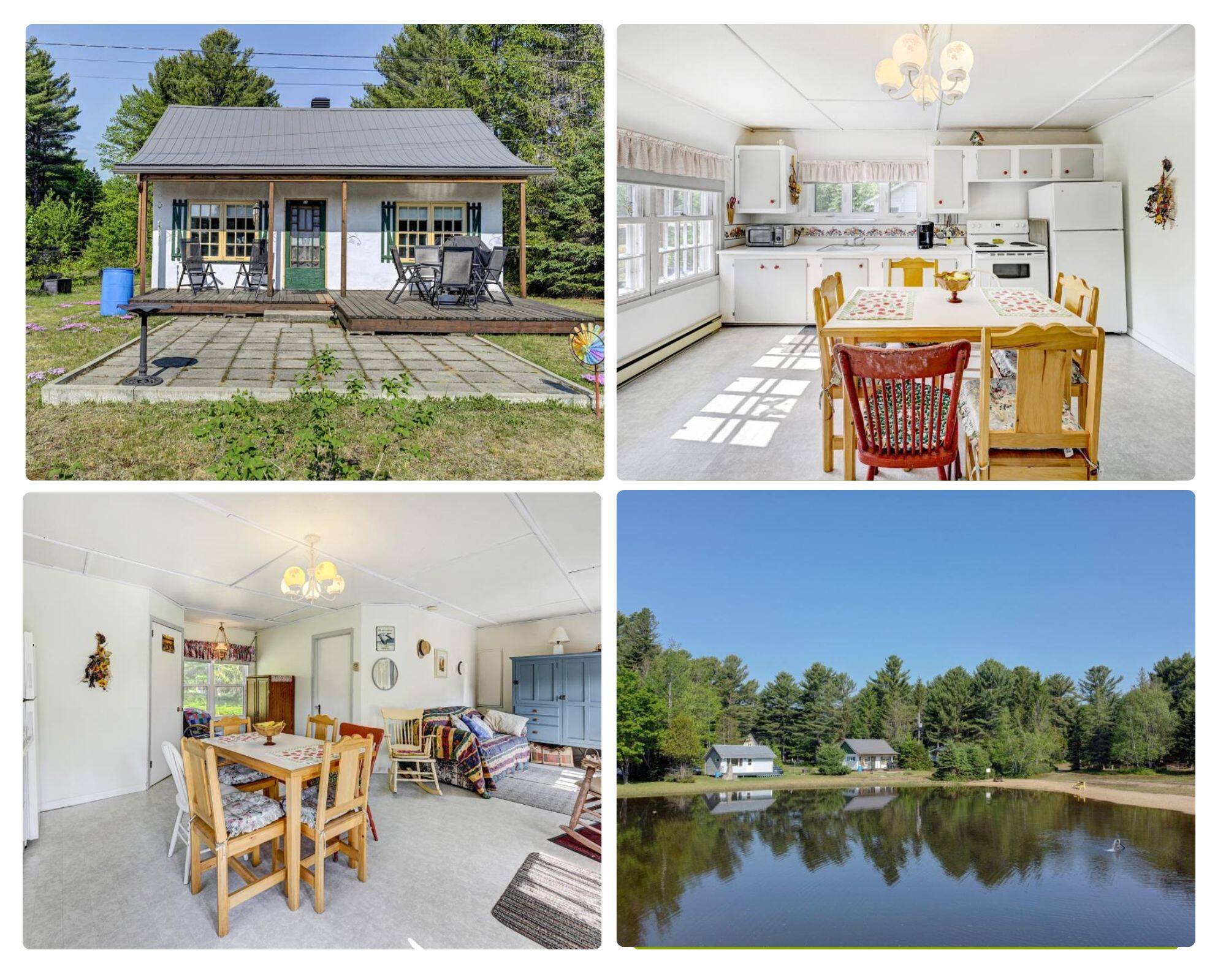 6 chalets sur le bord de l'eau à vendre à moins de 150 000 partout au