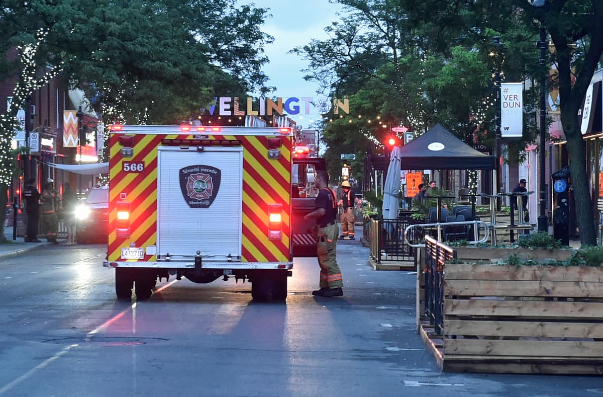 Montr&eacute;al: Incendie dans un bar de Verdun