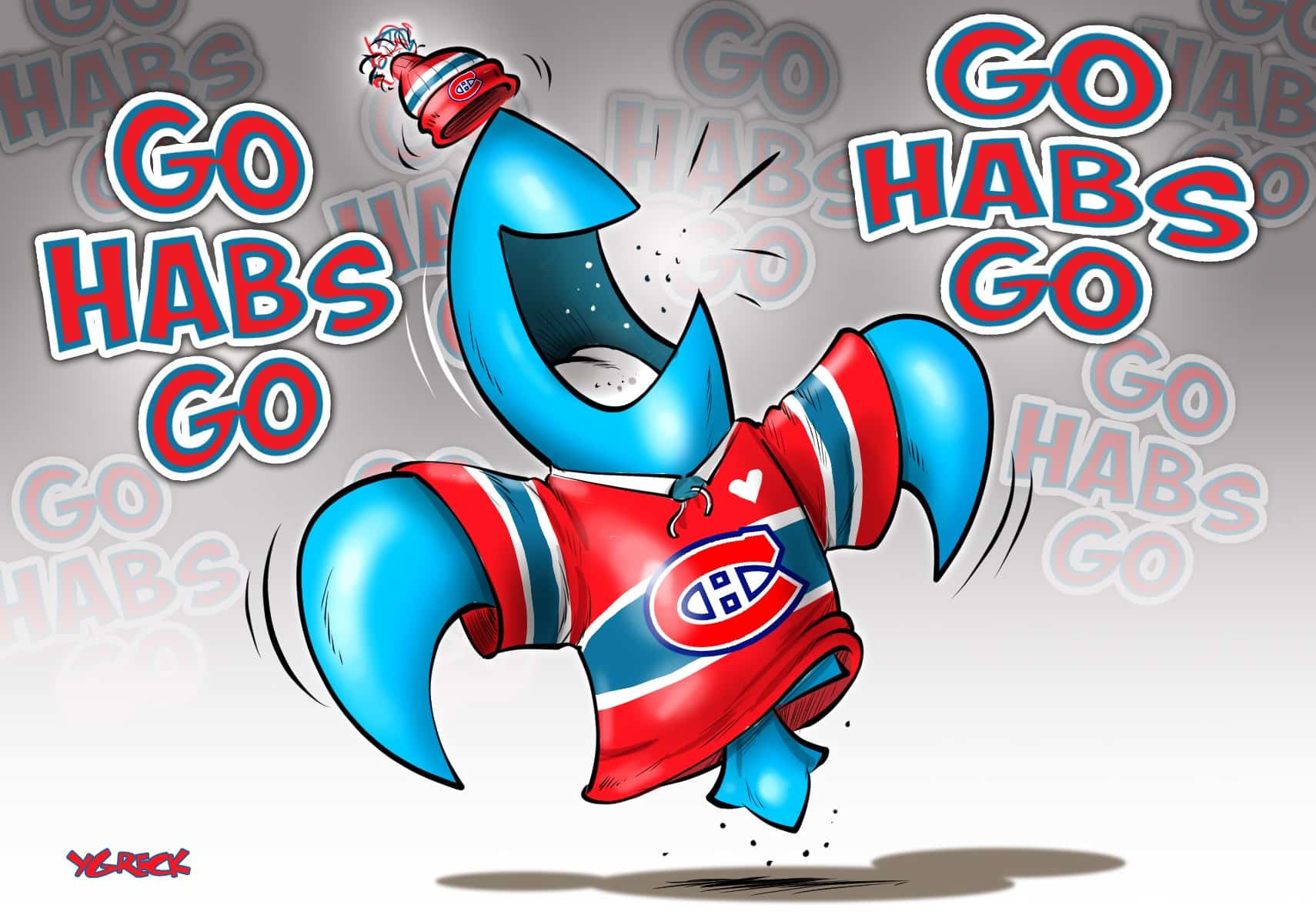 La caricature d'Ygreck en vidéo: Go Habs Go!