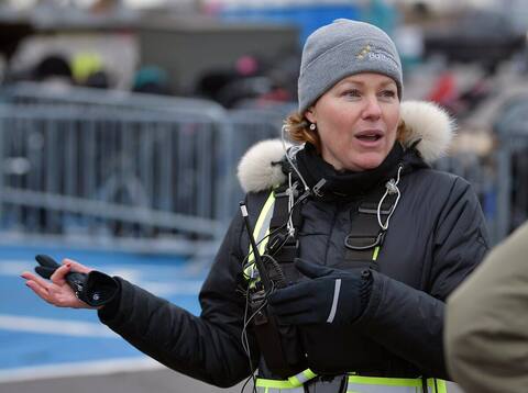 Mirel Tremblay serving Balthazar for a toy parade on Saturday, November 13, 2021, in Flor de Lies. DIDIER DEBUSSCHHERE / QUEBEC Journal