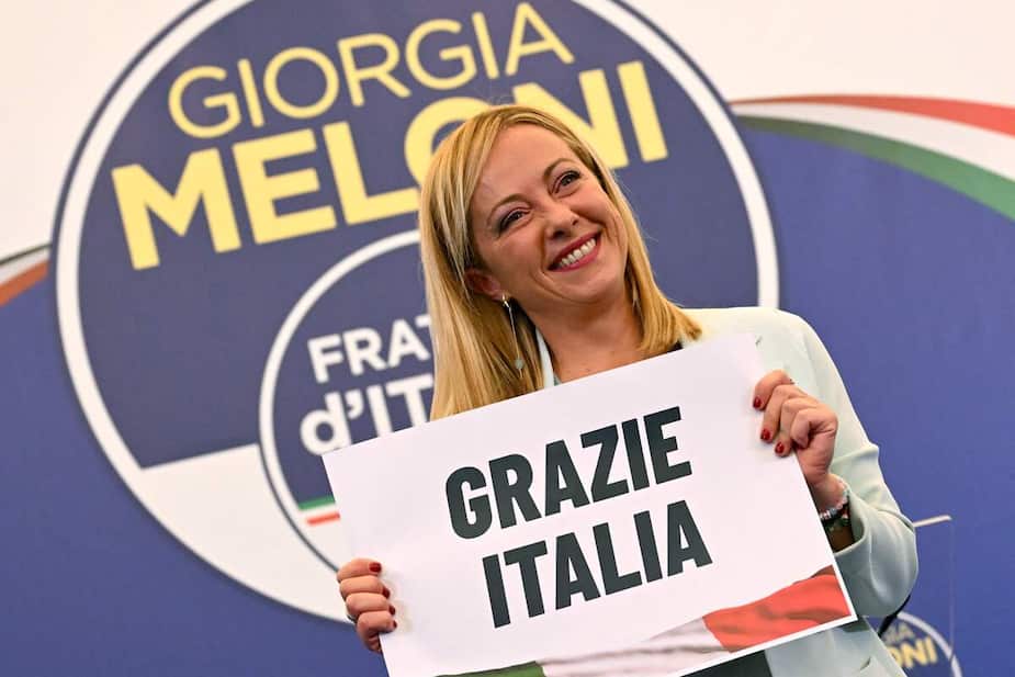 Image principale de l'article Qui est la cheffe d'extrême droite Giorgia Meloni?