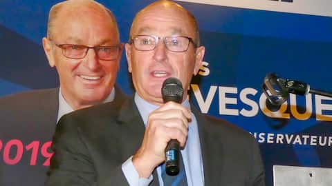 Yves LaVesque during his defeat at the federal level in 2019.