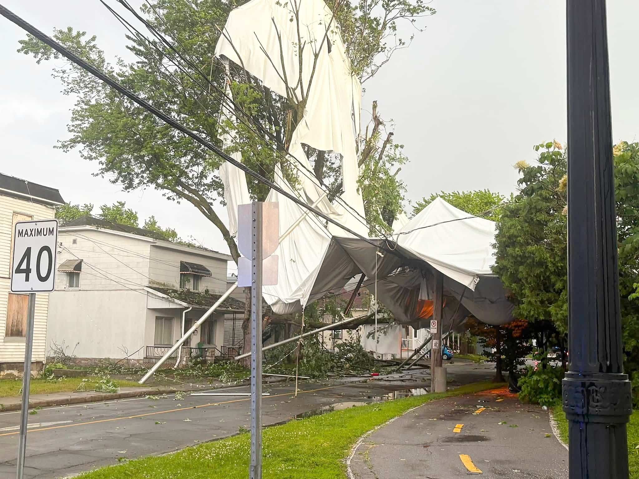 Orages violents: des dommages un peu partout au Québec