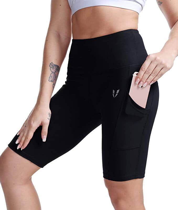 XDSP Shorts de Yoga Femmes Taille Haute Legging de Sport Femme Leggings De Yoga pour Femme avec Poches Jogging Danse Course Gym