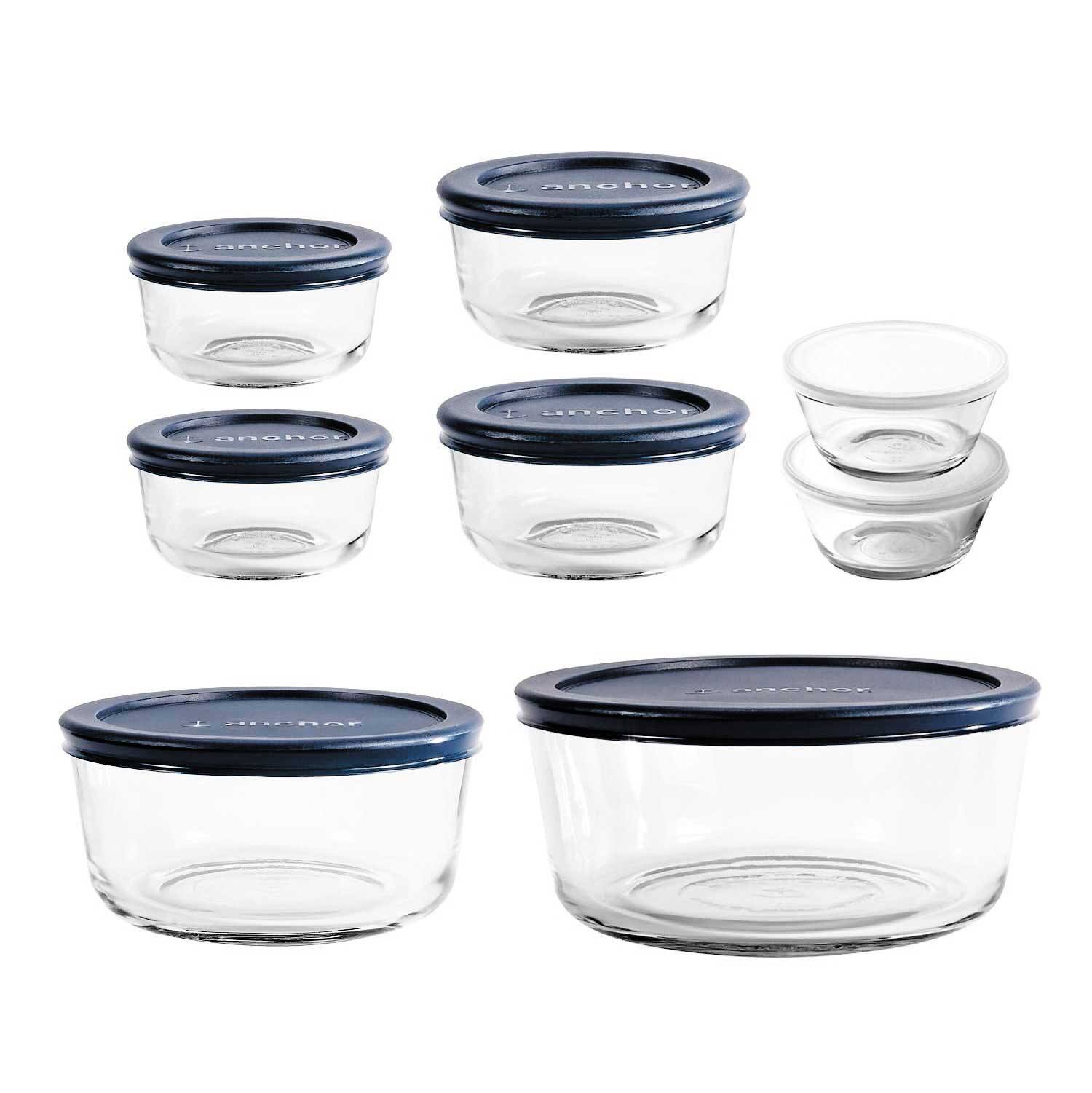 JS Gourmet - Ensemble de 4 Contenants de Rangements en Acier Inoxydable, Argent