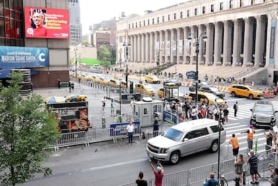 It was in this gray Chevrolet Suburban that Taylor Swift arrived at Madison Square Garden on Friday around 6:30 p.m.