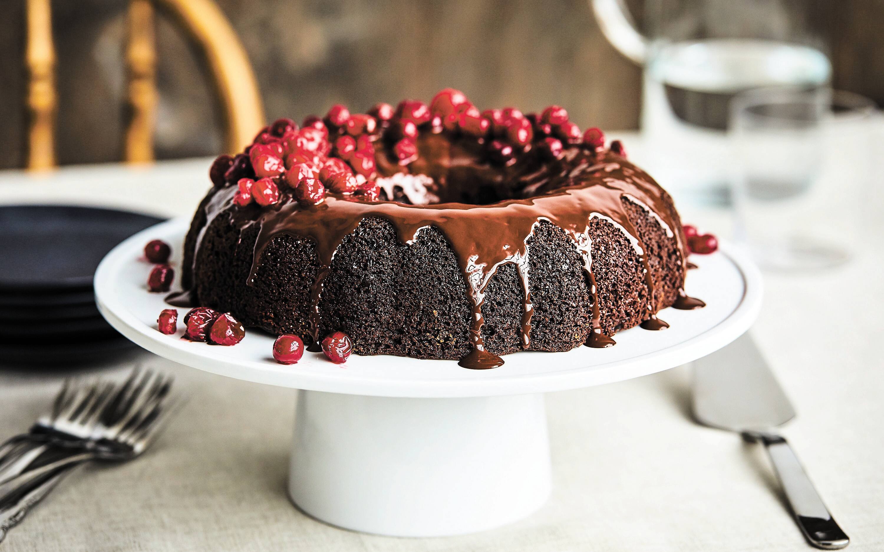 Gateau Bundt Au Chocolat Et Aux Canneberges Jdm