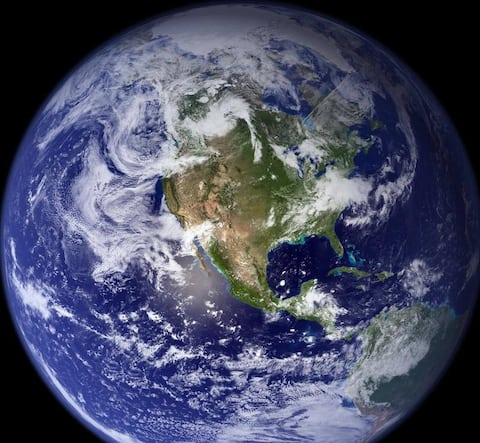 Structure core Earth. Structure layers of the earth. The structure of the earth's crust. Earth cross section in space view. Elements of this image furnished by NASA. 3D rendering.