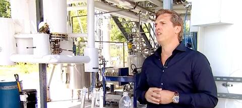 The big boss of Loop Industries, Daniel Solomita, in the company's plant in Terrebonne.