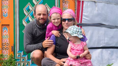 It was in a yurt that Fibie learned to walk.