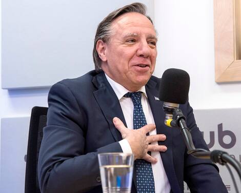 Premier Francois Legault at Mario Dumont of Qub Radio in Mtl. Premier Francois Legault at Mario Dumont of Qub Radio in Mtl.