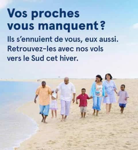 This Air Transat ad especially appears on Instagram.