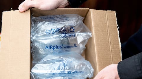 Lithium batteries come in cardboard boxes for safety reasons, but Amazon's batteries are too large, which adds to the burden.