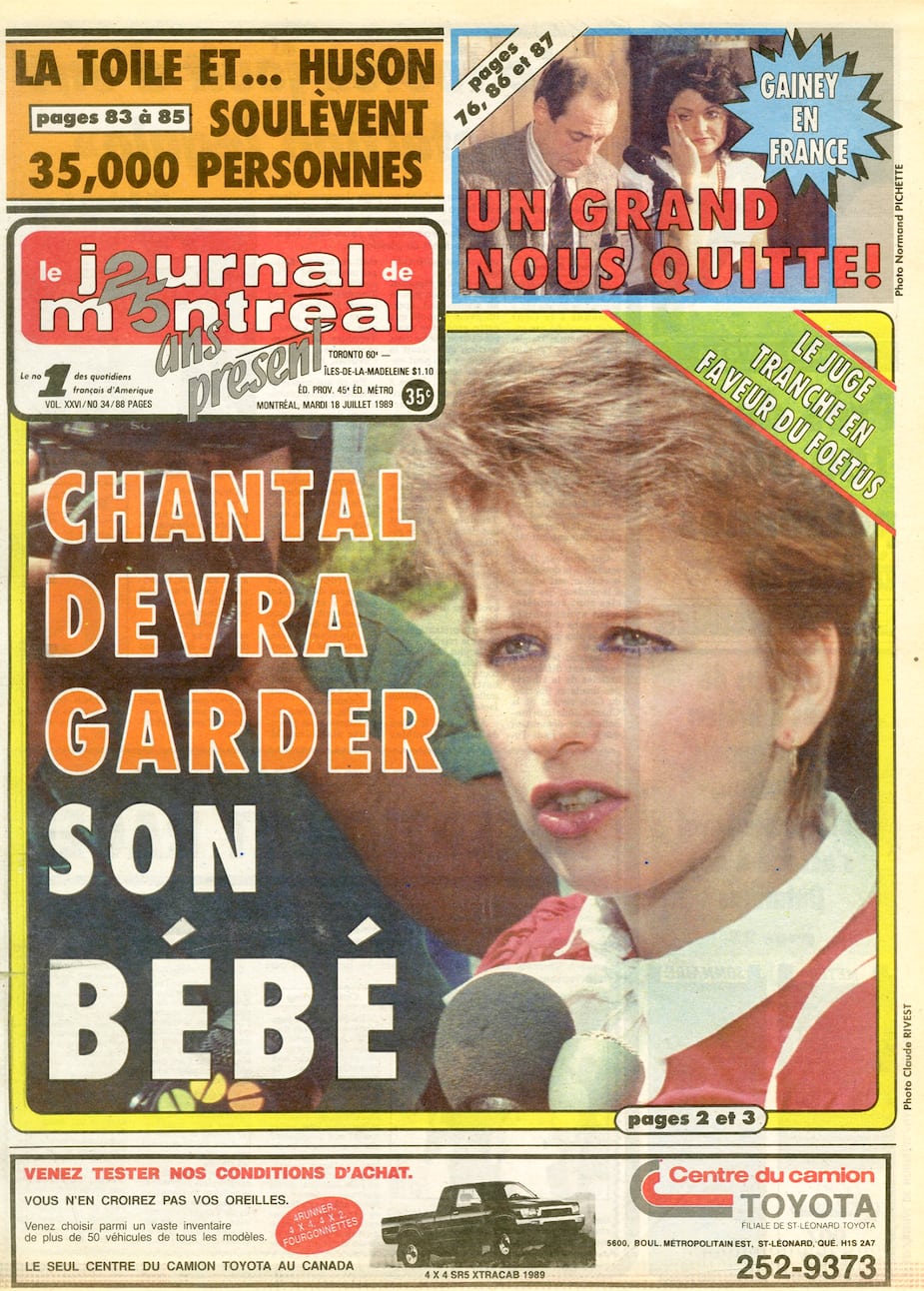 Avortement Tremblay contre Daigle, la cause qui a marqué l'histoire du Québec en 1989 24 heures Avortement Tremblay contre Daigle, la cause qui a marqué l'histoire du Québec en 1989 24 heures