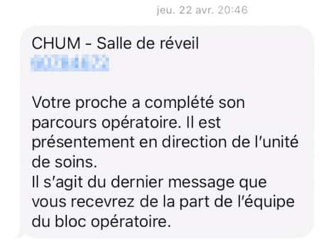 CHUM . texts An example of a message.