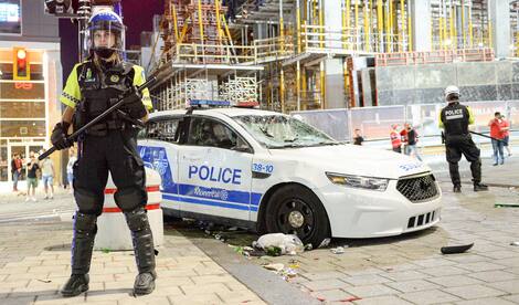 fed The thugs fired steam on the patrol car.