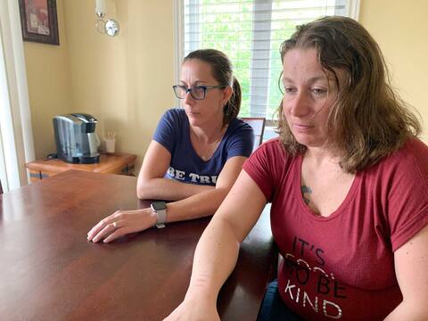 Victim's mother, Natalie Jean (right) and her partner Annick Tremble.