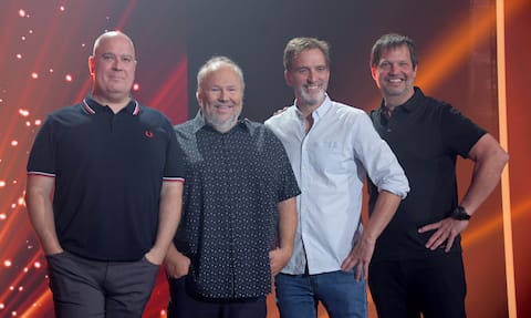 Director Jean-Franకోois Blaise, Jean-Marc Parent, Eric Belly, Vice-President Creation, Innovation and Development of Comedy!