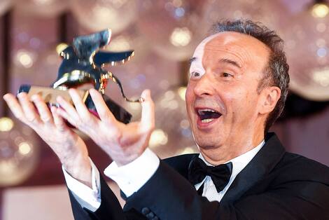 ITALY-CINEMA-VENICE-FILM-FESTIVAL-MOSTRA Roberto Benigni a reçu un Lion d’or pour l’ensemble de sa carrière.
