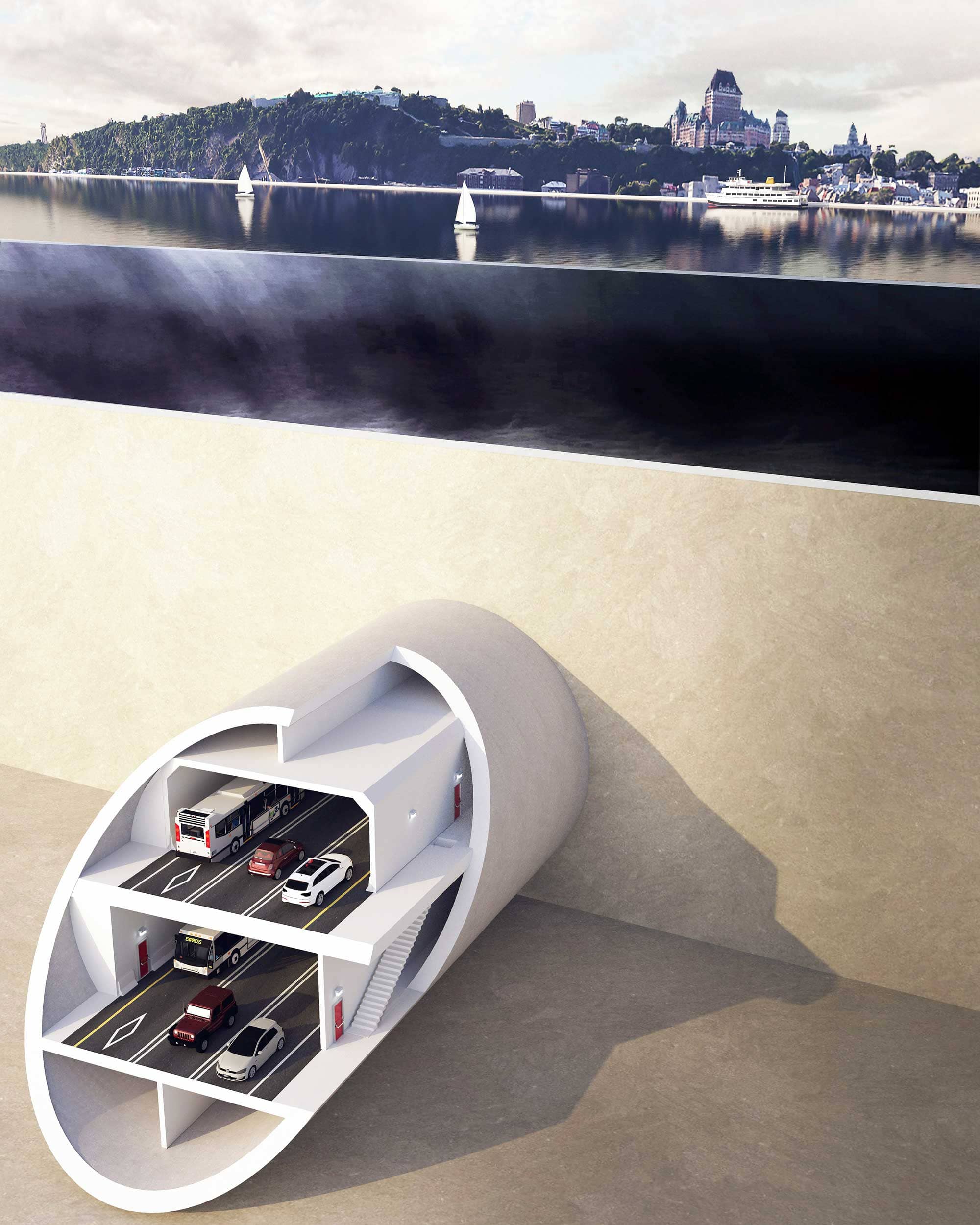 Tunnel Qu&eacute;bec-L&eacute;vis: risqu&eacute;, non s&eacute;curitaire et co&ucirc;teux