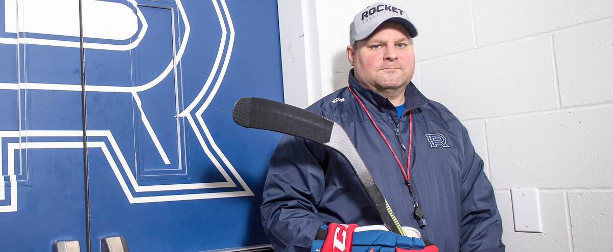Entraîneur-chef du Rocket, Jean-François Houle n'a pas eu peur du mot en "s"