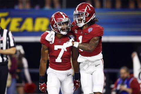 Ja'Corey Brooks and Jameson Williams of Crimson Tide