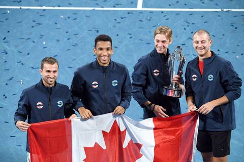 Steven Diez, Felix Agar-Aliassim, Denis Shapovalov and Braden Schnurh let Canada get their hands on their first ATP Cup on Sunday.