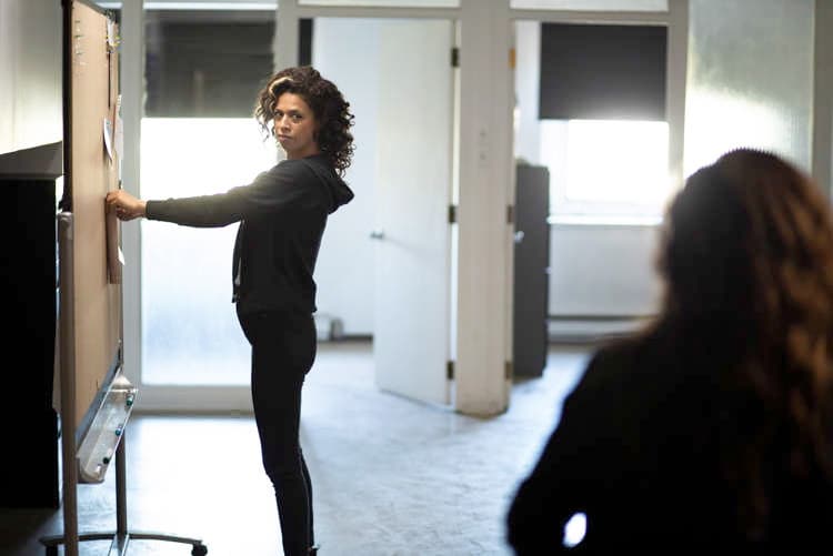 Une comédienne de la série «Doute