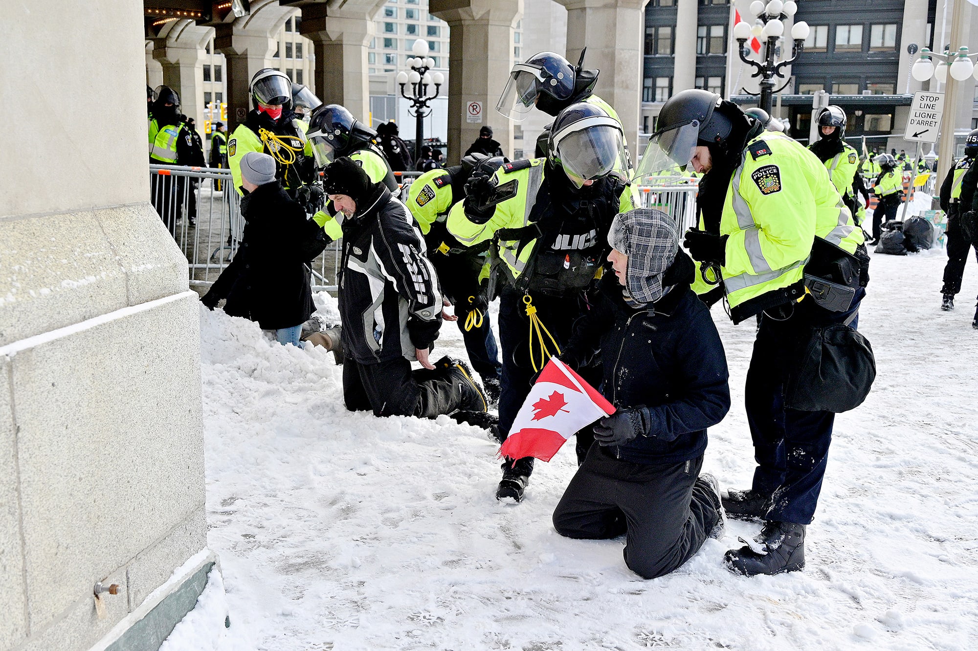 Matin&eacute;e tranquille &agrave; Ottawa, plus de 190 arrestations