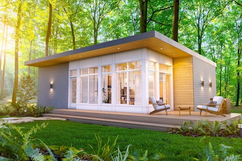 One of the chalets of the La Metsa project.