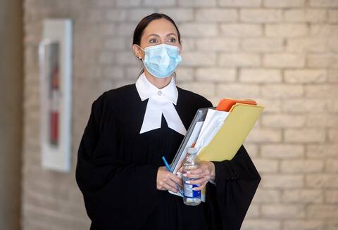 Crown prosecutor Me Marilyn L'Italien-Leblanc questioned the victim on Monday, during the first day of the trial at the Longueuil courthouse.