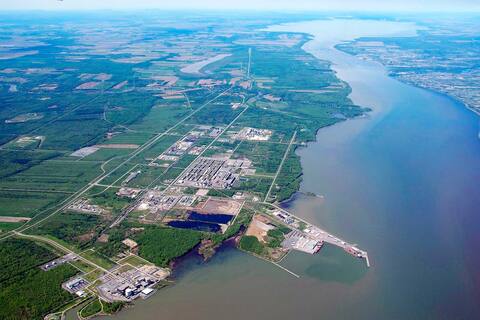 Aerial view of Bécancour.