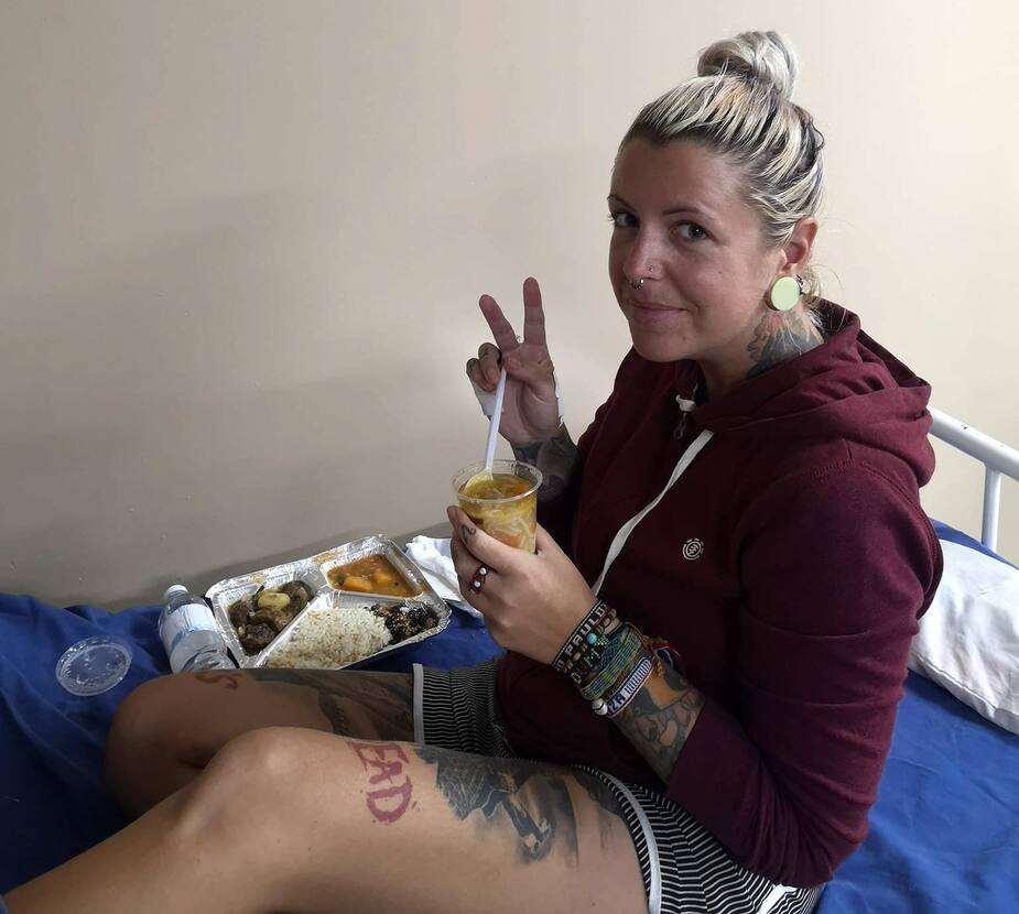 Piquée par une raie, Julie Babin a été hospitalisée 19 jours dans un hôpital privé de Rio.