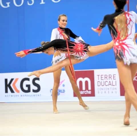 Alexandra was in action during the competition.