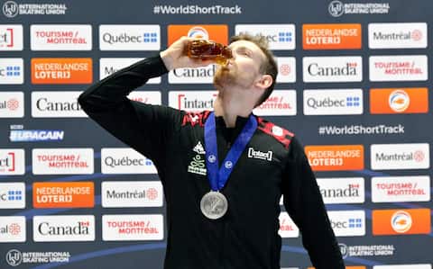 Delicious maple syrup tastes in Pascal Dion's mouth at the end of the 3000m Super Final where he won the Vice World Champion title.