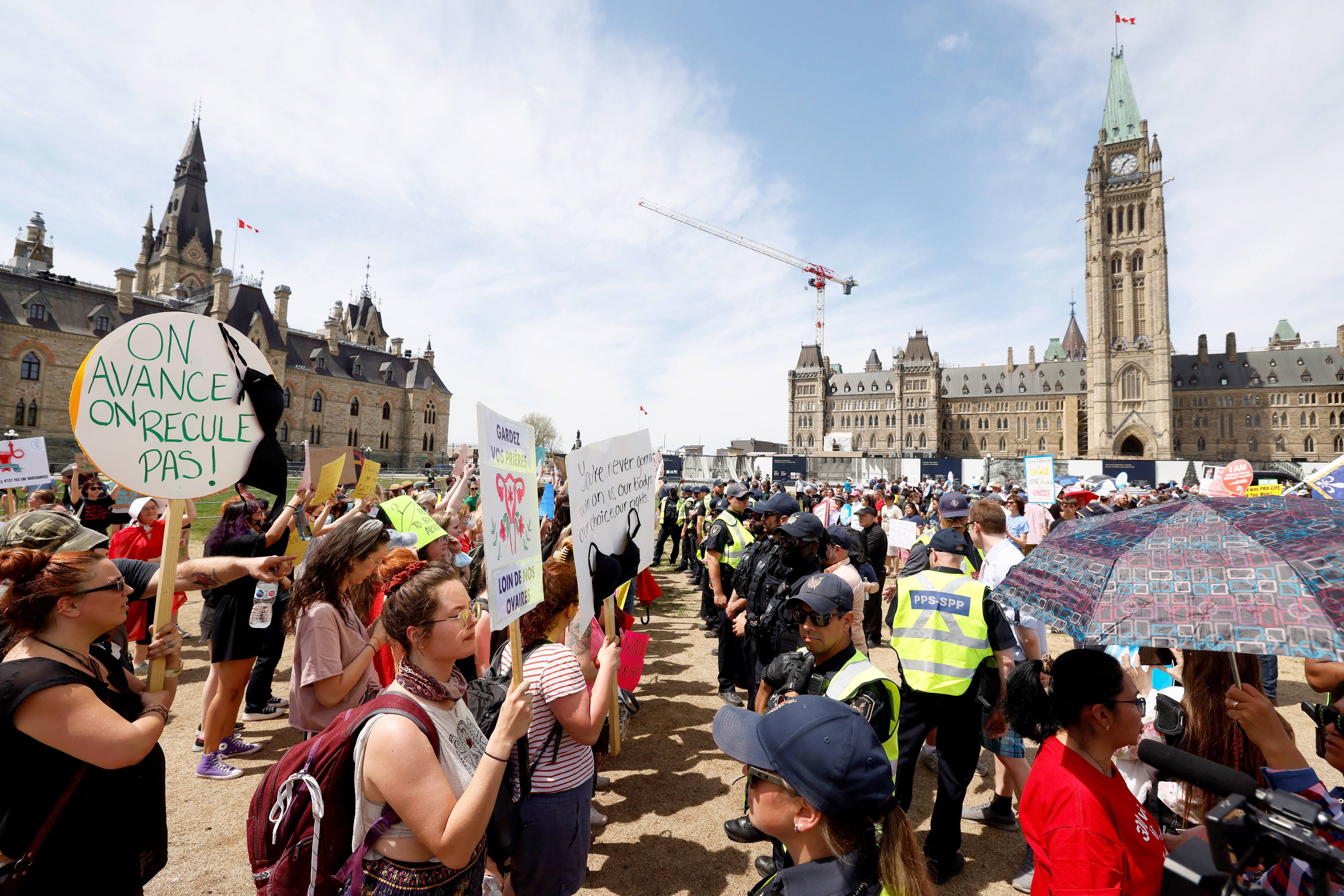 Anti-abortion activists protest in Ottawa