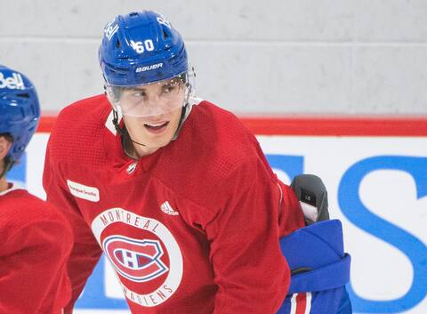 Juraj Slafkovský au camp de perfectionnement du CH en juillet.