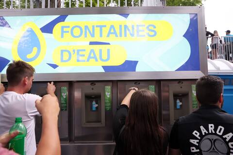 Water charging stations are rare at festival sites.