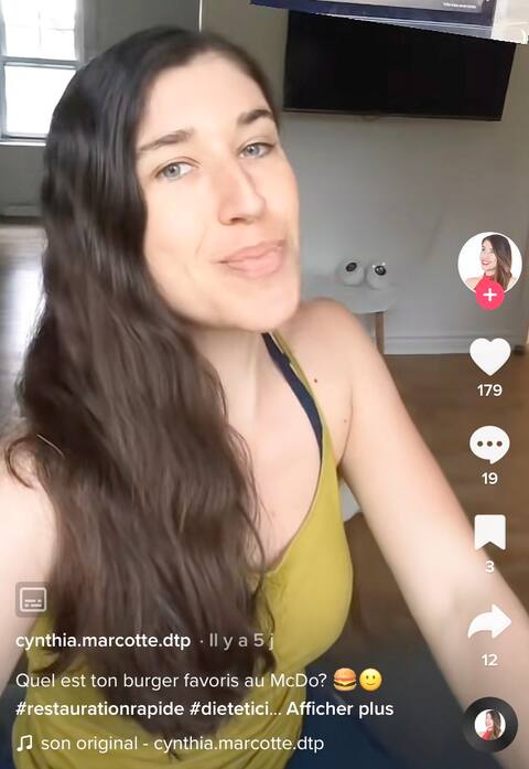 In the videos, Cynthia Margot stresses that you shouldn't feel guilty for eating fast food once in a while.