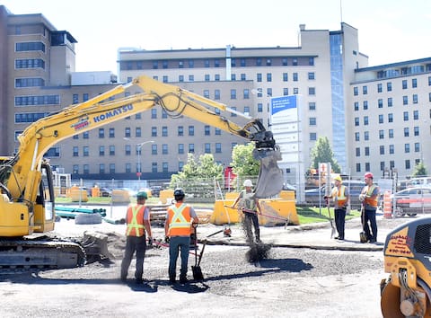 Construction du nouveau bloc opératoire à Chicoutimi