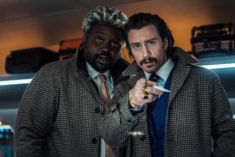 Brian Tyree Henry and Aaron Taylor-Johnson are two on the bullet train