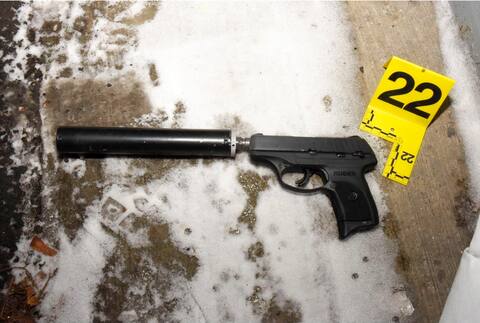 A 9mm Ruger was also found at the crime scene.