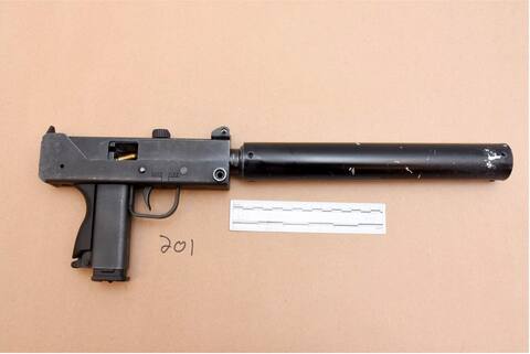 One of the weapons recovered was jammed.